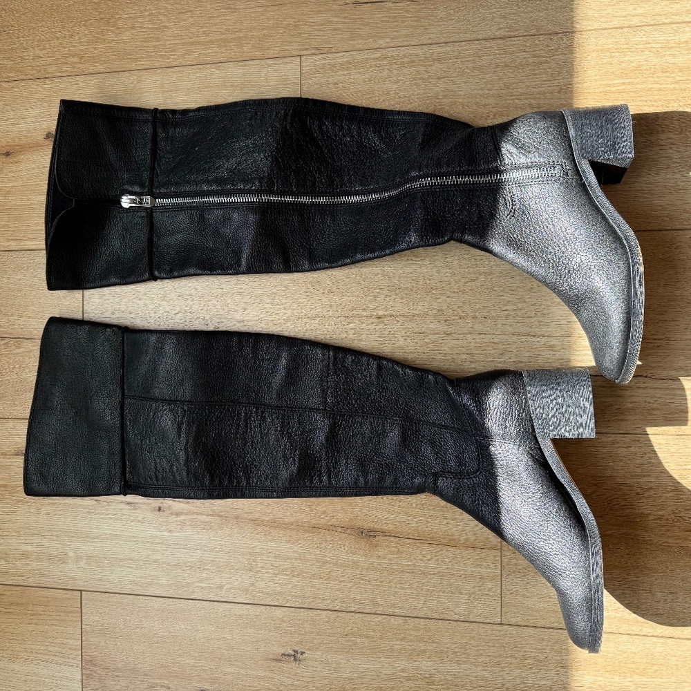 Over the knee black leather dolce vita boots
